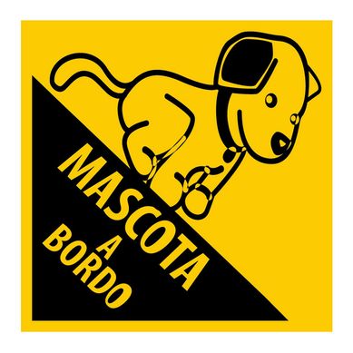 Seal de Mascota a Bordo 14x14 cm.