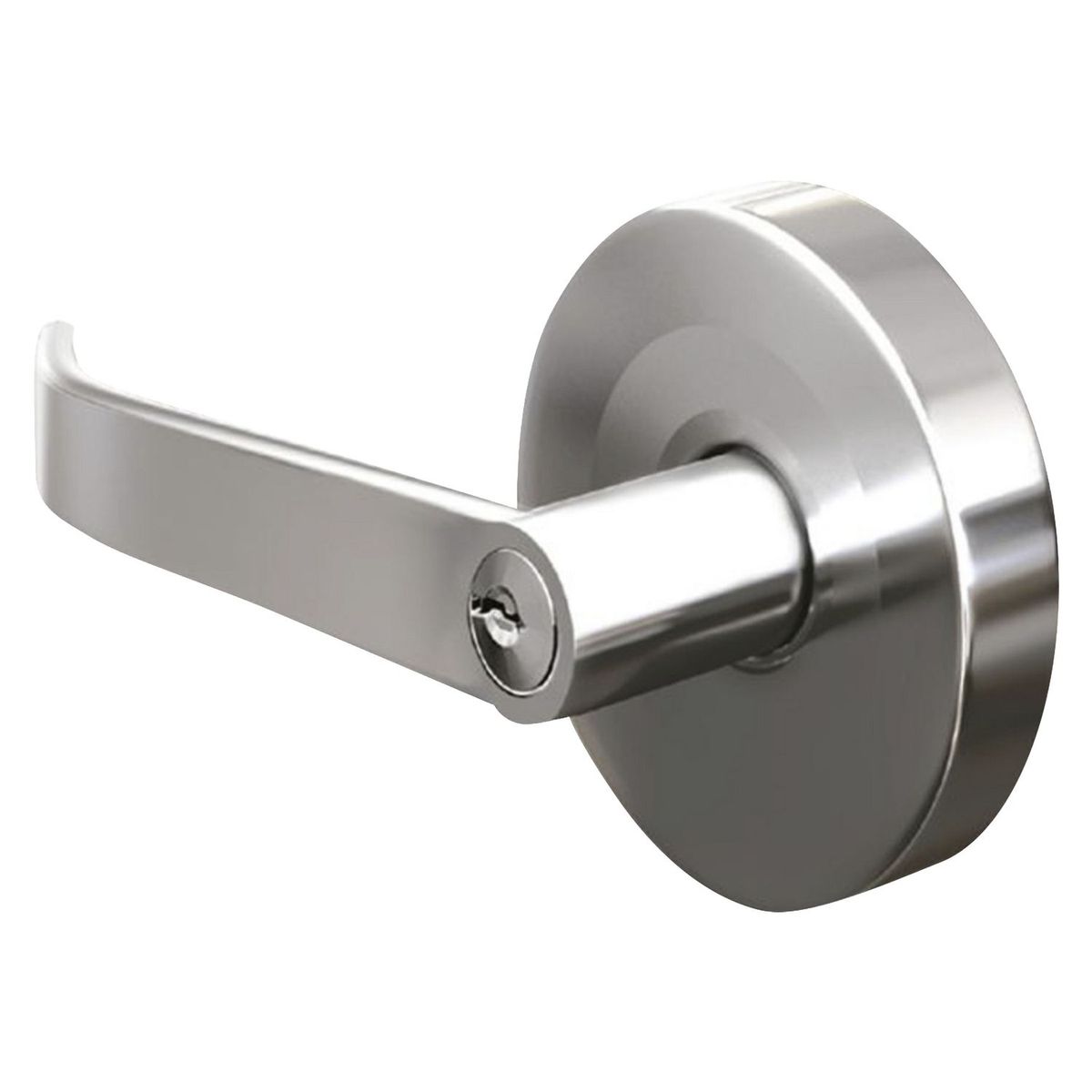 FORTE - Cerradura de Manija Dormitorio Semirecta Acero Inoxidable