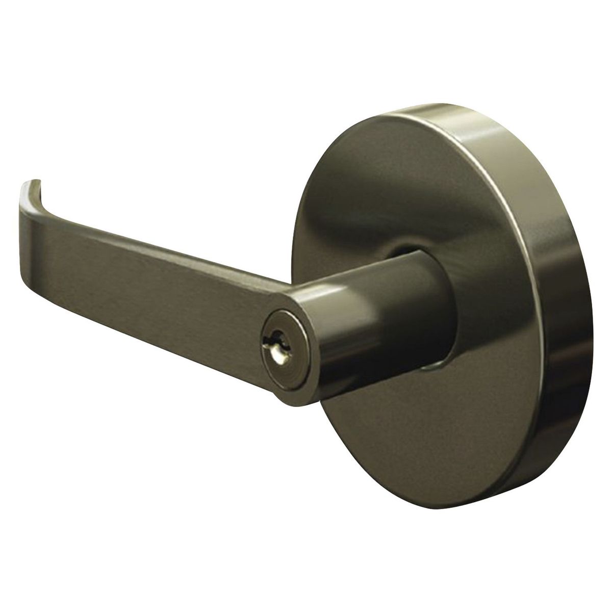 FORTE - Cerradura de Manija Dormitorio Semirecta Bronce Antiguo