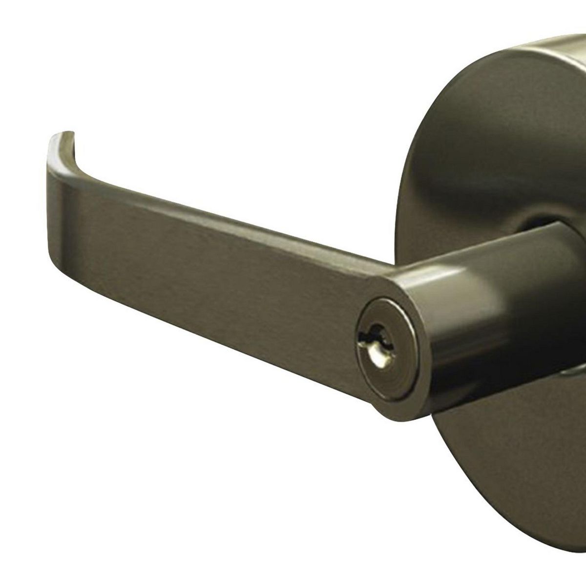 FORTE - Cerradura de Manija Dormitorio Semirecta Bronce Antiguo