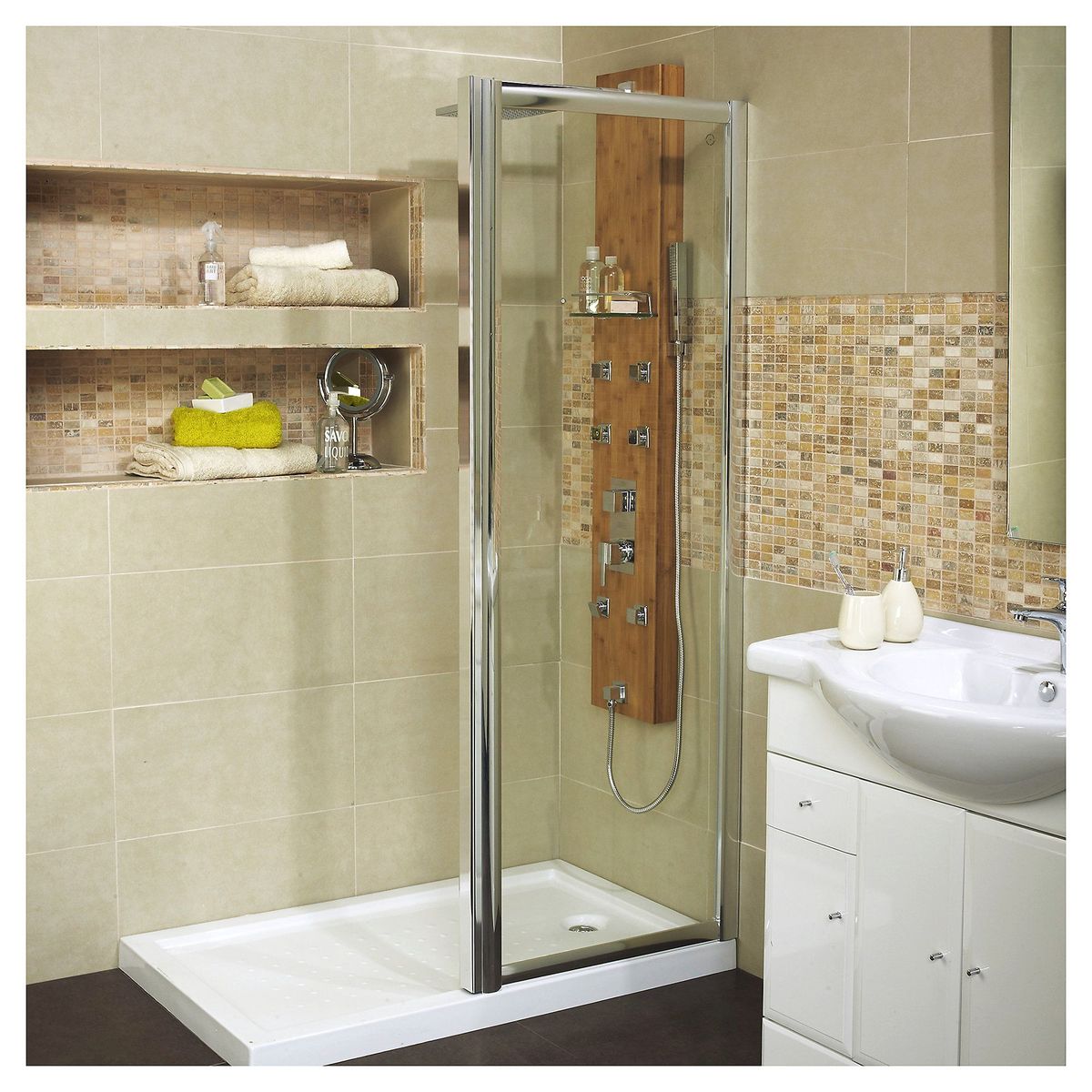 SENSI DACQUA - Mampara de ducha fija 72 cm