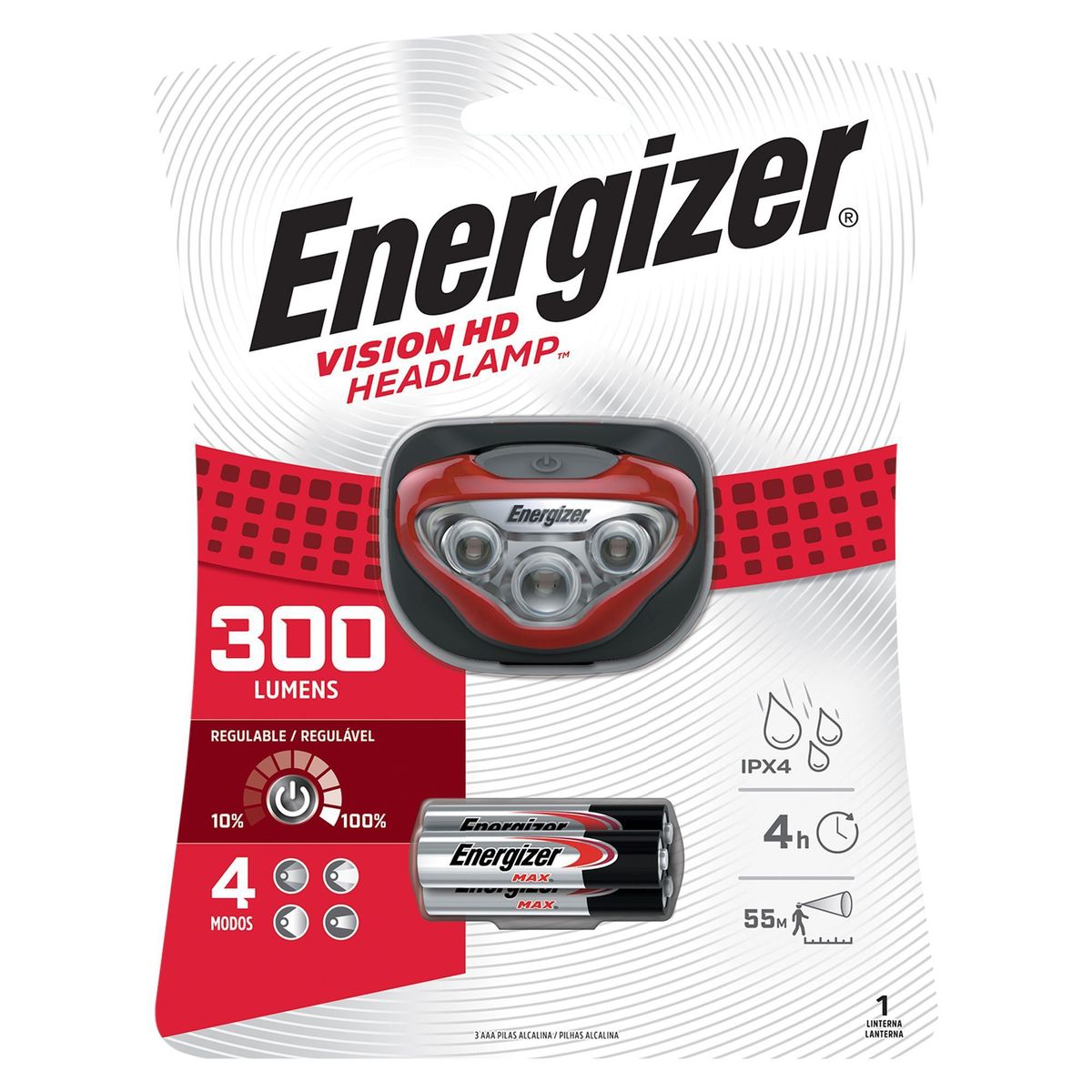 ENERGIZER - Linterna de Cabeza 300lm Energizer