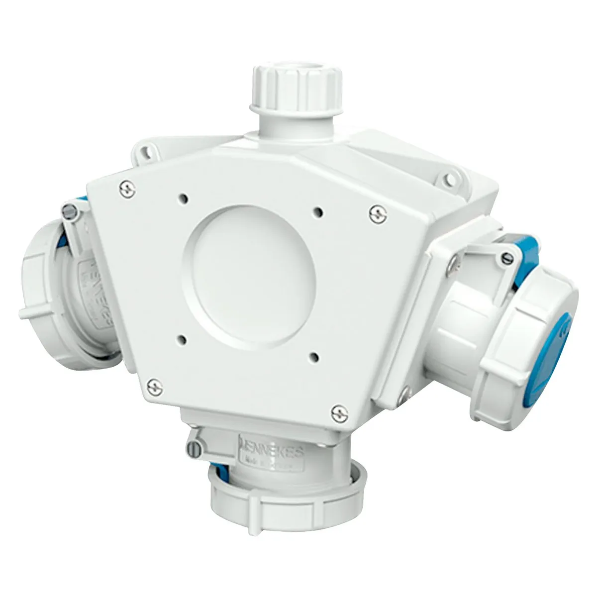 MENNEKES - Toma Triple Aereo 16AMP 2P+T 250V Azul 6H IP67