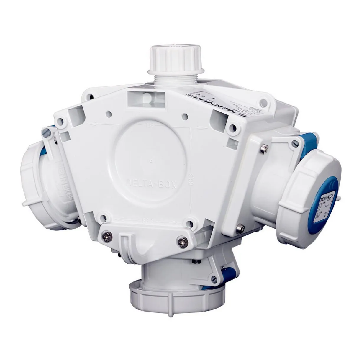 MENNEKES - Toma Triple Aereo 16AMP 2P+T 250V Azul 6H IP67