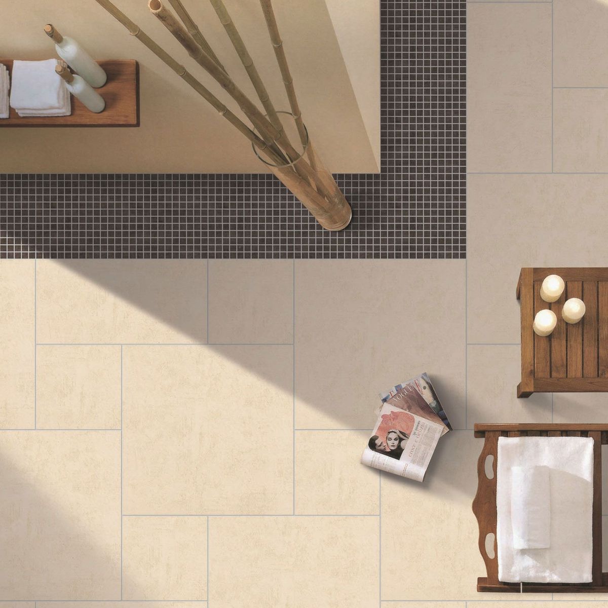 HOLZTEK - Porcelanato Beige 60x60 Rústicas Mate 1.44 m2