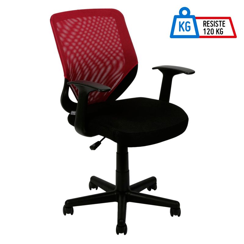 JUST HOME COLLECTION - Silla de oficina  con Malla Rojo