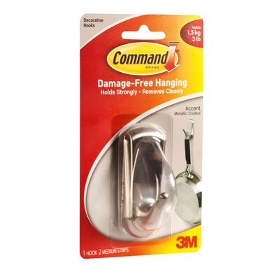 Gancho command plateado
