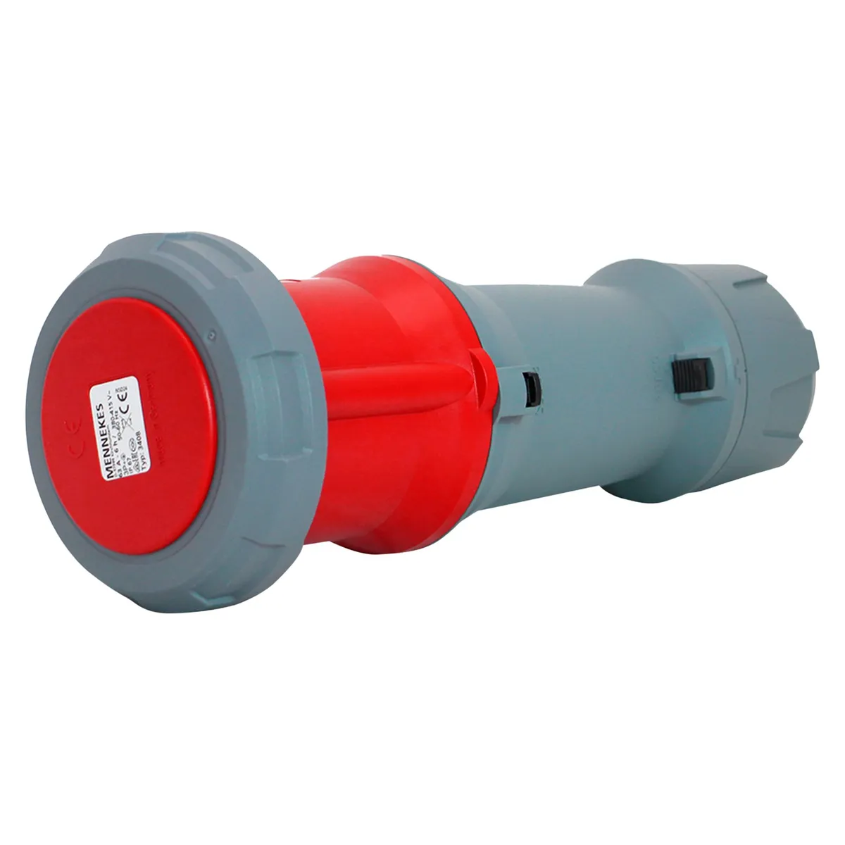 GENERICO - Toma Aereo 63AMP 3P+T 415V Rojo 6H Powertop Plus IP67