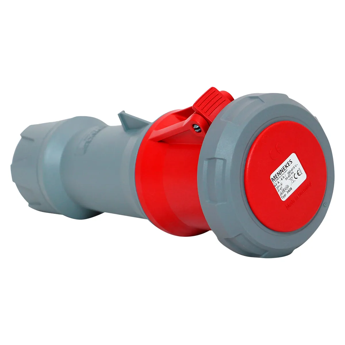 GENERICO - Toma Aereo 63AMP 3P+T 415V Rojo 6H Powertop Plus IP67