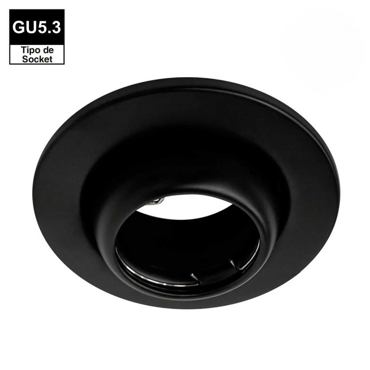 LIGHTECH - Spot Empotrable Ojo de Buey 11cm Negro con Socket GU5.3