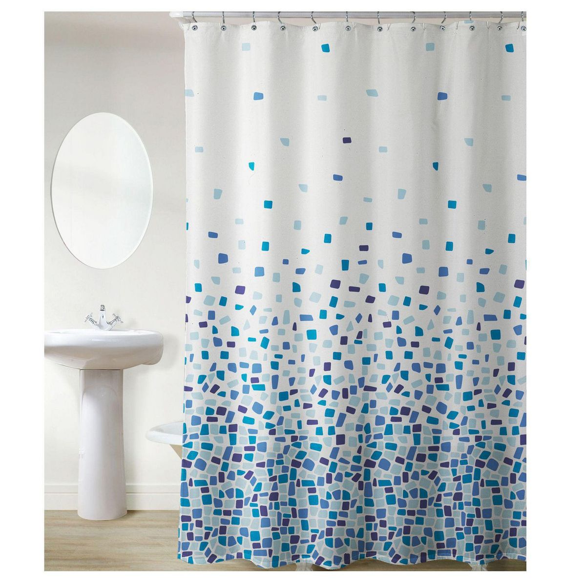 JUST HOME COLLECTION - Cortina de Baño Costa Azul 178x180cm