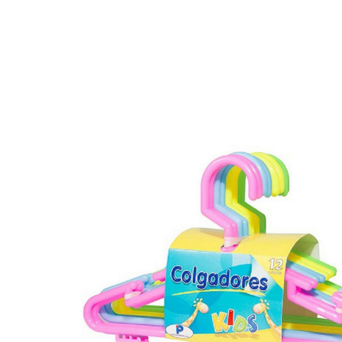 INDECOEL - Set 12 Colgadores de Ropa de Plastico Kids Multicolor