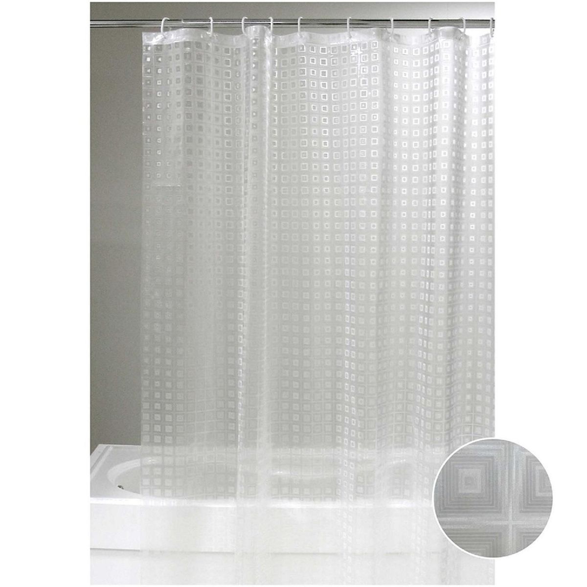 JUST HOME COLLECTION - Cortina de Baño Clear Ramón 180x180cm