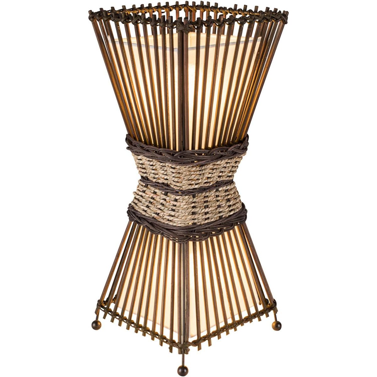 JUST HOME COLLECTION - Lámpara de mesa Bambú café