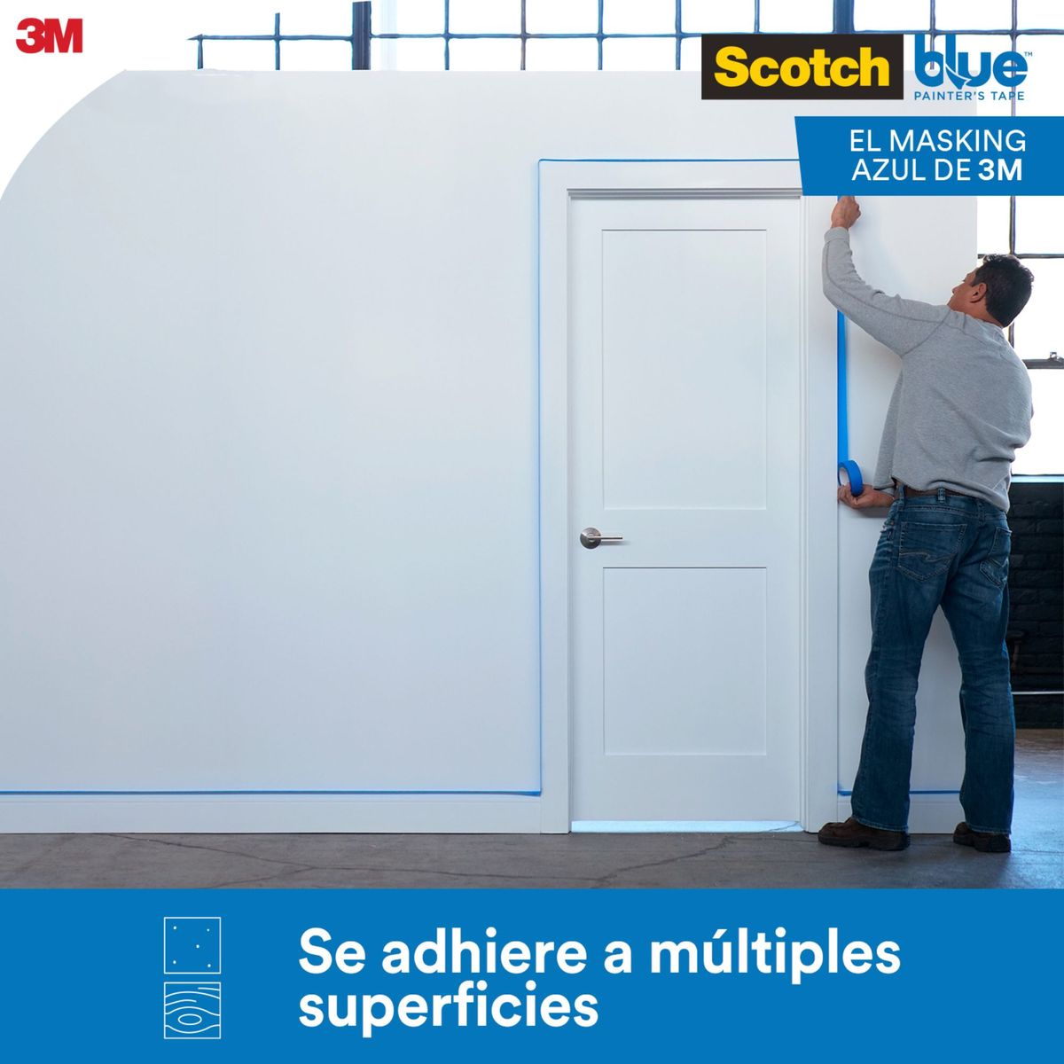 3M - Cinta Masking Tape Azul Scotch-Blue, 48 mm x 54,8 m
