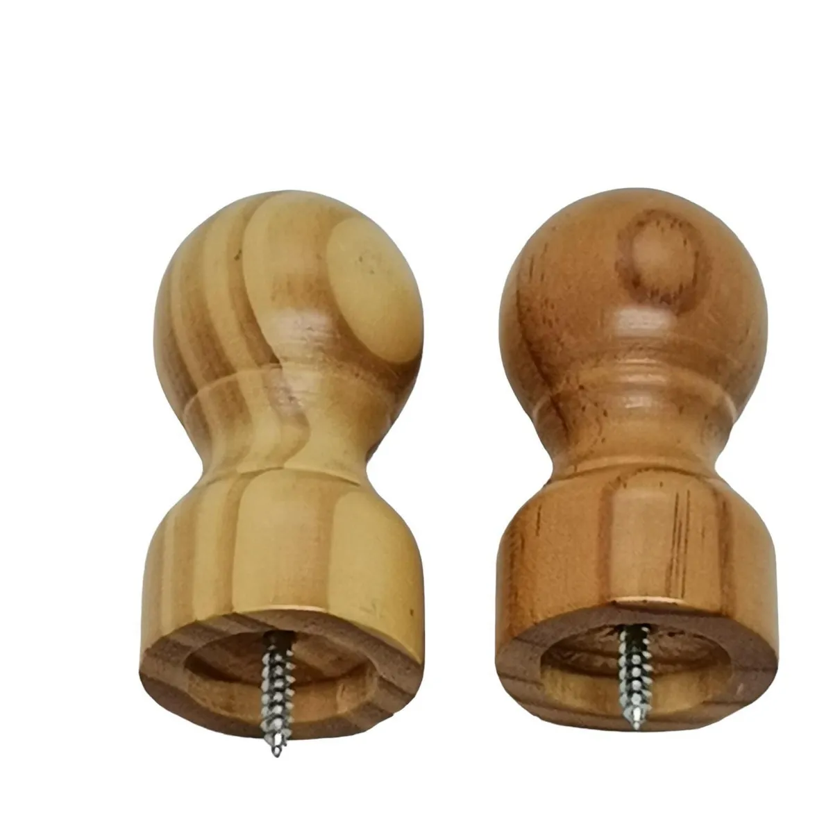 JUST HOME COLLECTION - Terminal Bola madera natural 28mm (2un)