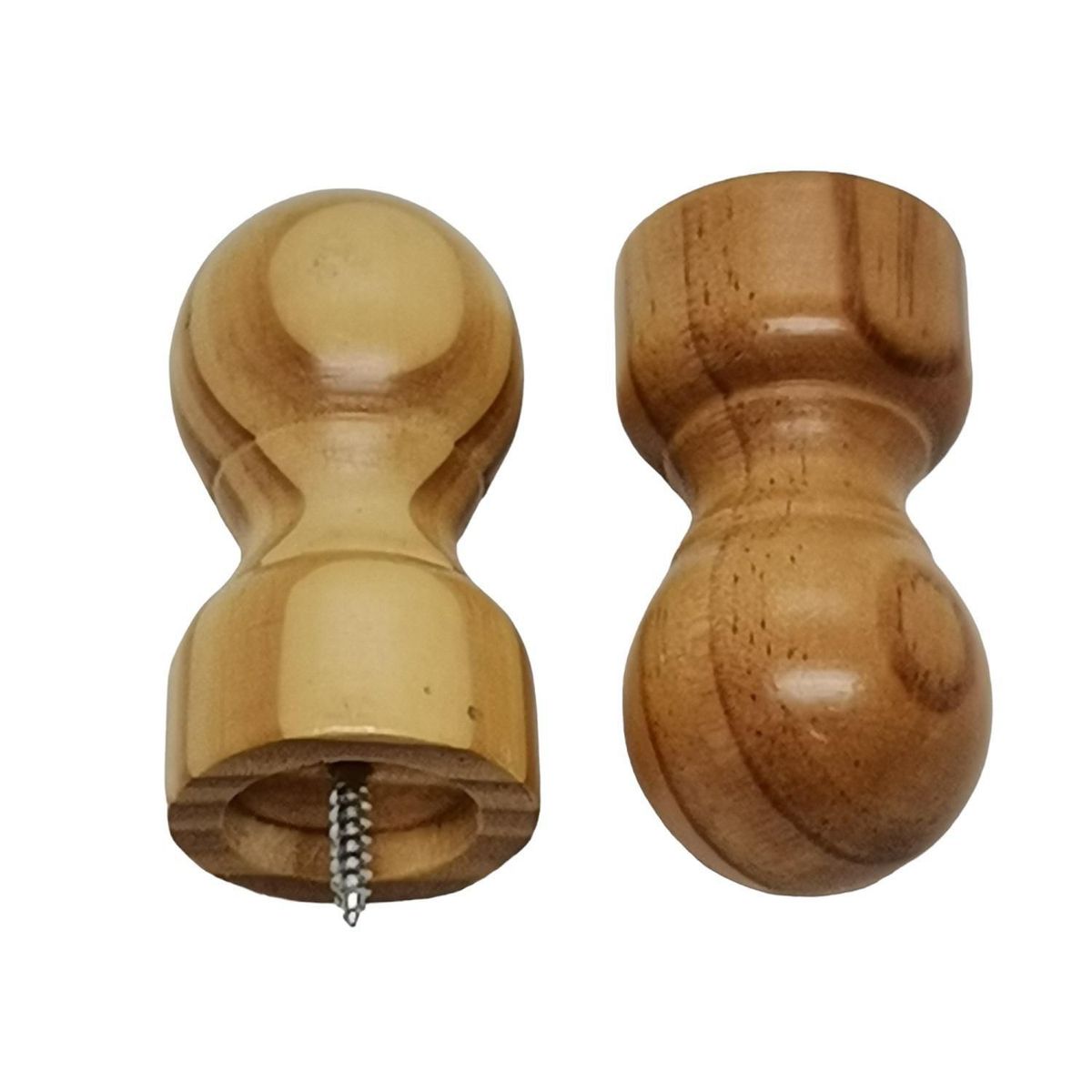 JUST HOME COLLECTION - Terminal Bola madera natural 28mm (2un)