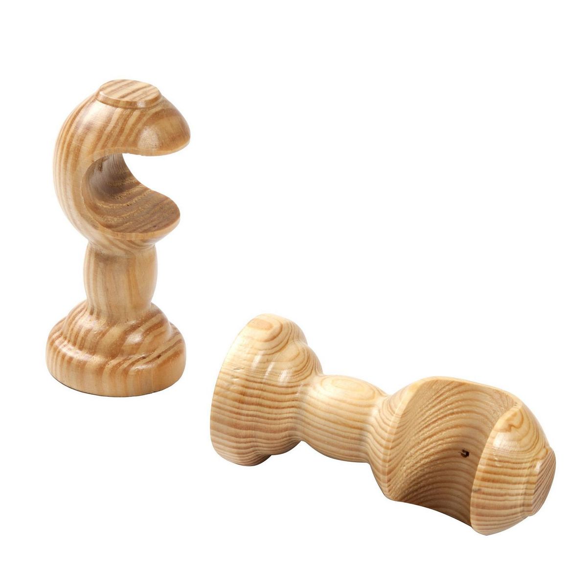 JUST HOME COLLECTION - Soporte simple Muro madera natural 28mm (2un)