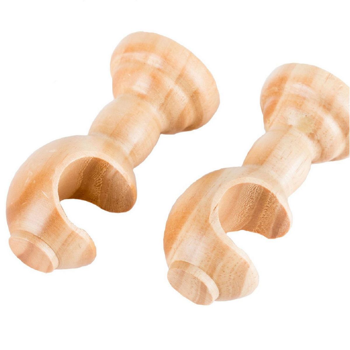 JUST HOME COLLECTION - Soporte simple Muro madera natural 28mm (2un)