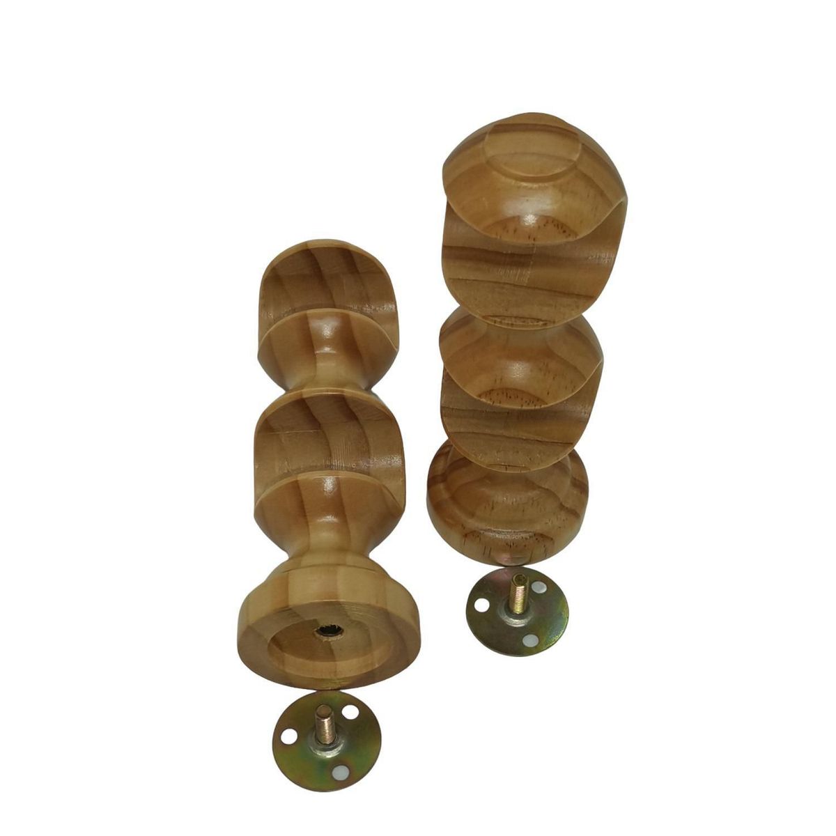 JUST HOME COLLECTION - Soporte doble Muro madera natural 28/28mm (2un)