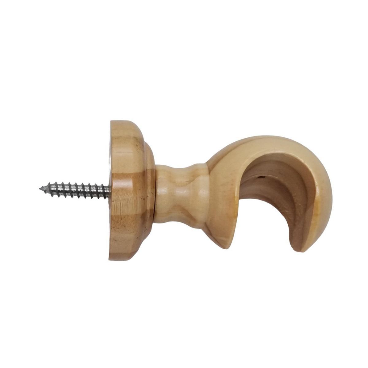 JUST HOME COLLECTION - Soporte simple Techo madera natural 28mm (2un)