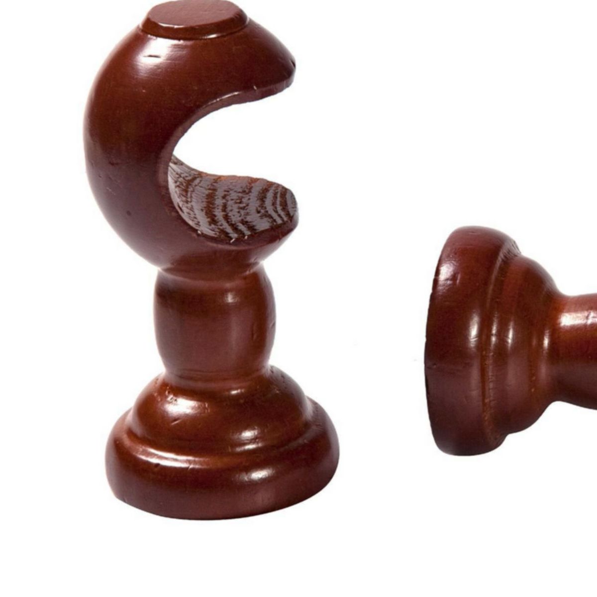 JUST HOME COLLECTION - Soporte simple Muro madera chocolate 28mm (2un)