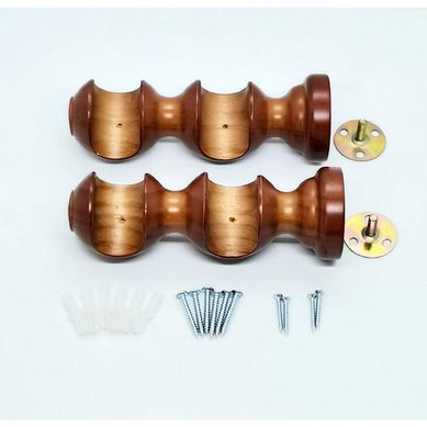 Soporte Doble Muro Madera Chocolate