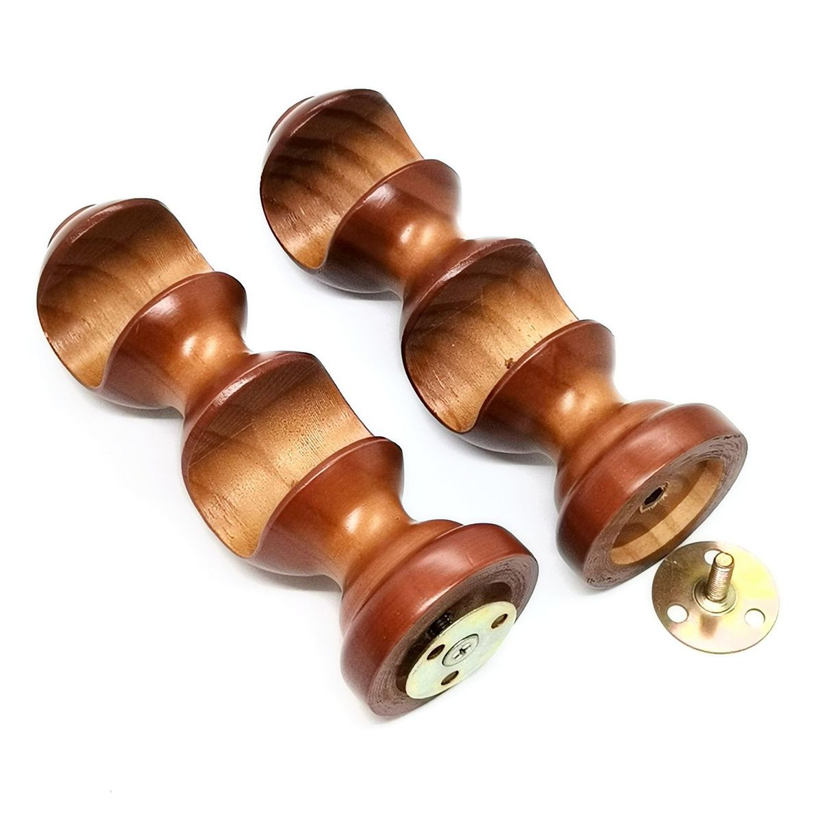 JUST HOME COLLECTION - Soporte doble Muro madera chocolate 28/28mm (2un)