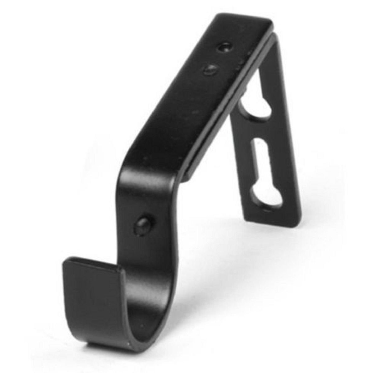 JUST HOME COLLECTION - Soporte simple Muro fierro negro 28mm (2un)