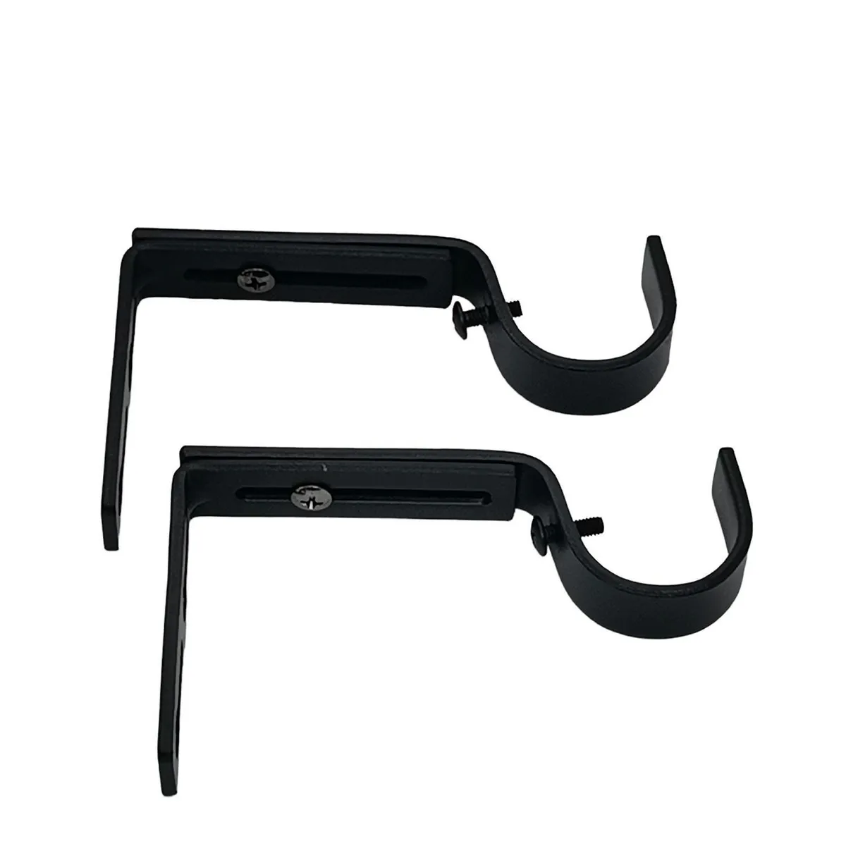 JUST HOME COLLECTION - Soporte simple Muro fierro negro 28mm (2un)