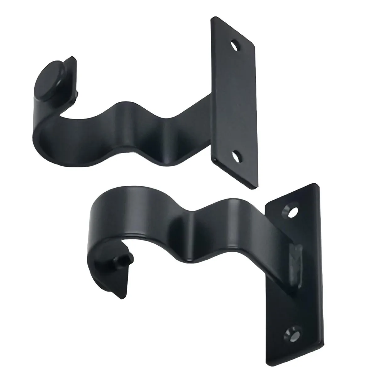 JUST HOME COLLECTION - Soporte simple Techo fierro negro 28mm (2un)