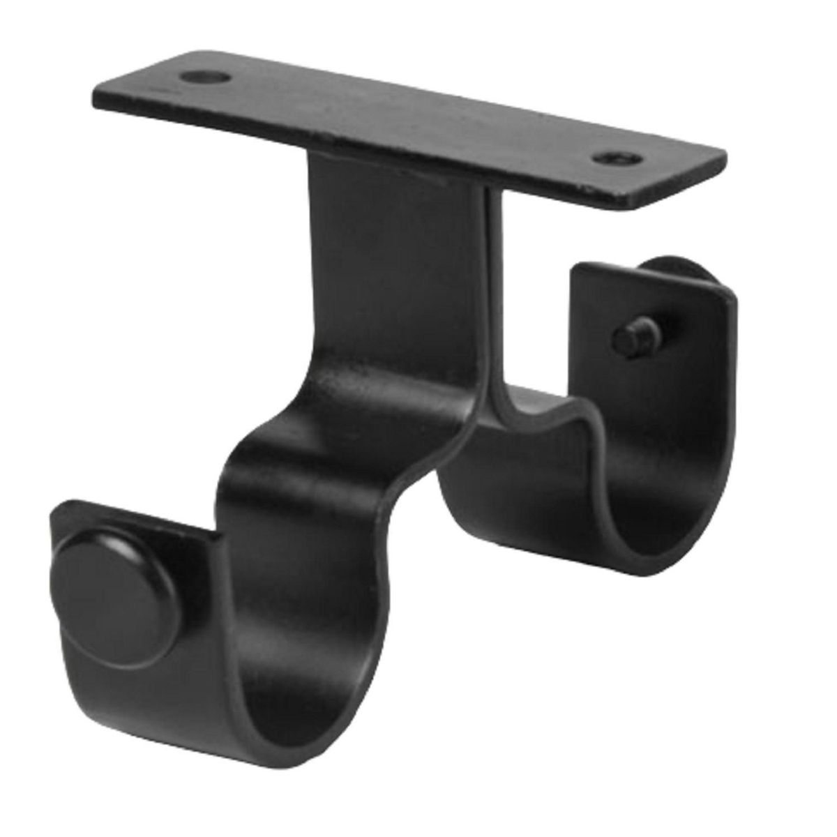 JUST HOME COLLECTION - Soporte doble Techo fierro negro 28/28mm (2un)