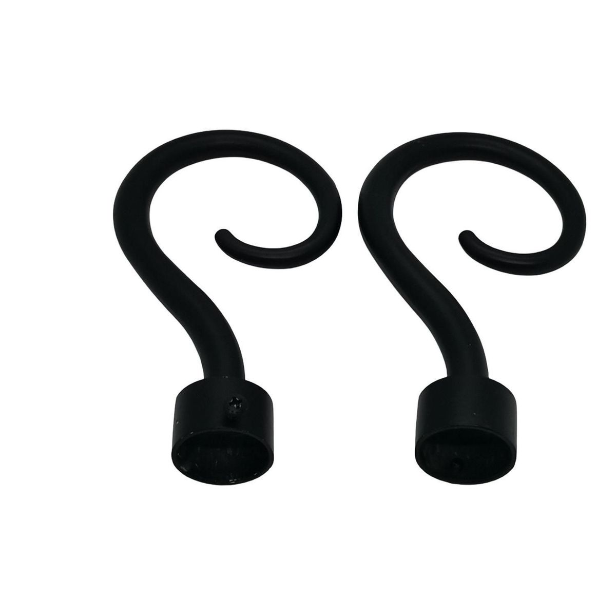 JUST HOME COLLECTION - Terminal Gancho fierro negro 28mm (2un)