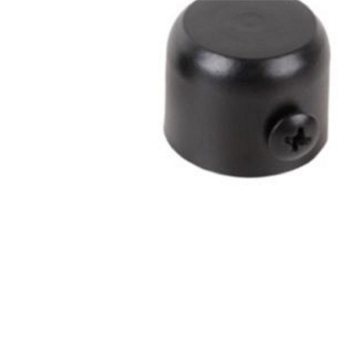 JUST HOME COLLECTION - Terminal Tope fierro negro 28mm (2un)