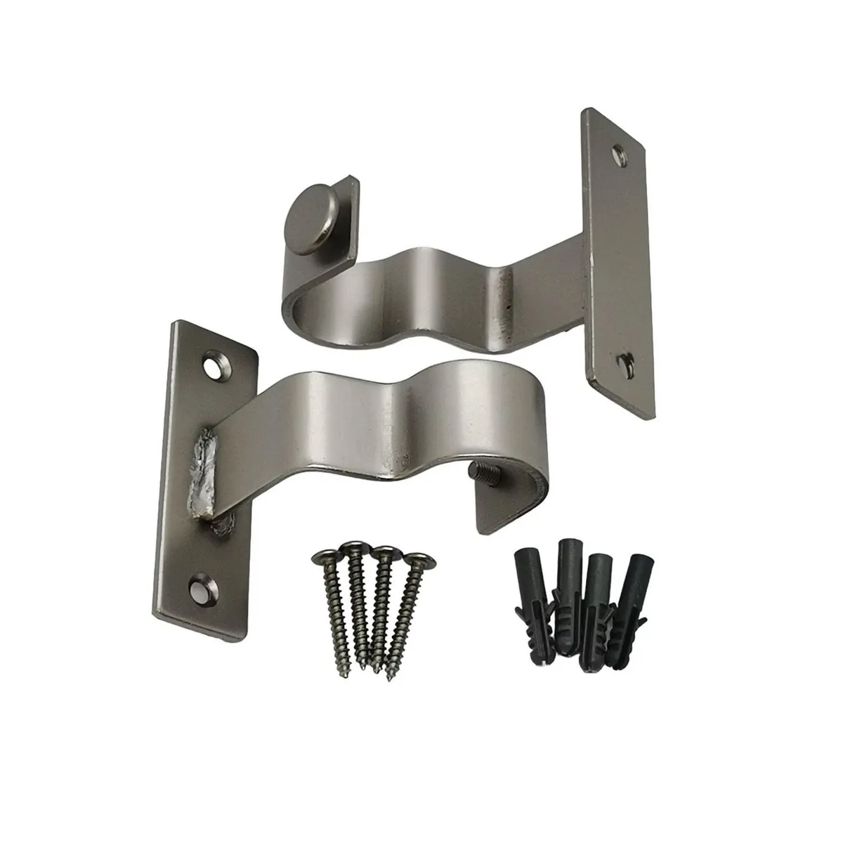 JUST HOME COLLECTION - Soporte simple Techo plateado 28mm (2un)