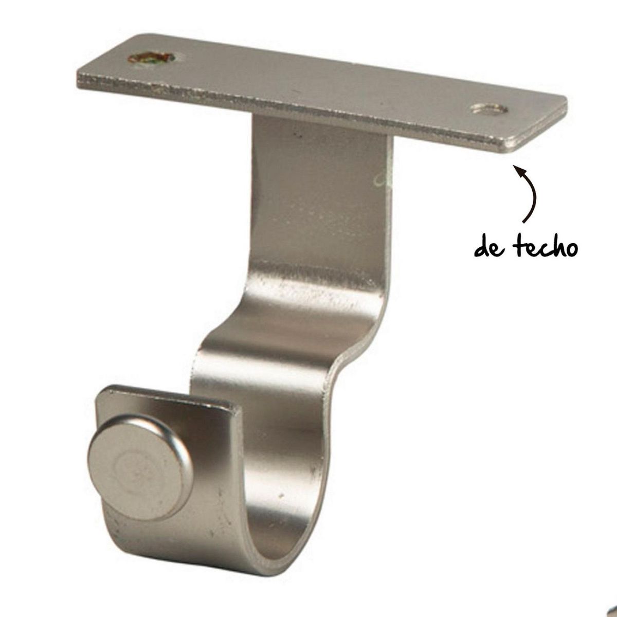 JUST HOME COLLECTION - Soporte simple Techo plateado 28mm (2un)