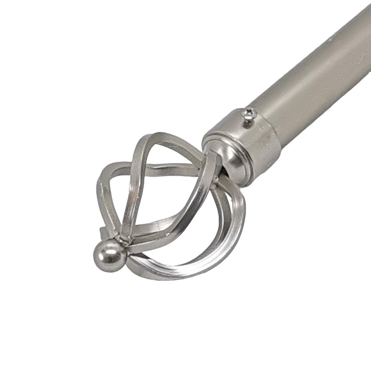 JUST HOME COLLECTION - Terminal Bola Alambre fierro plateado 28mm (2un)