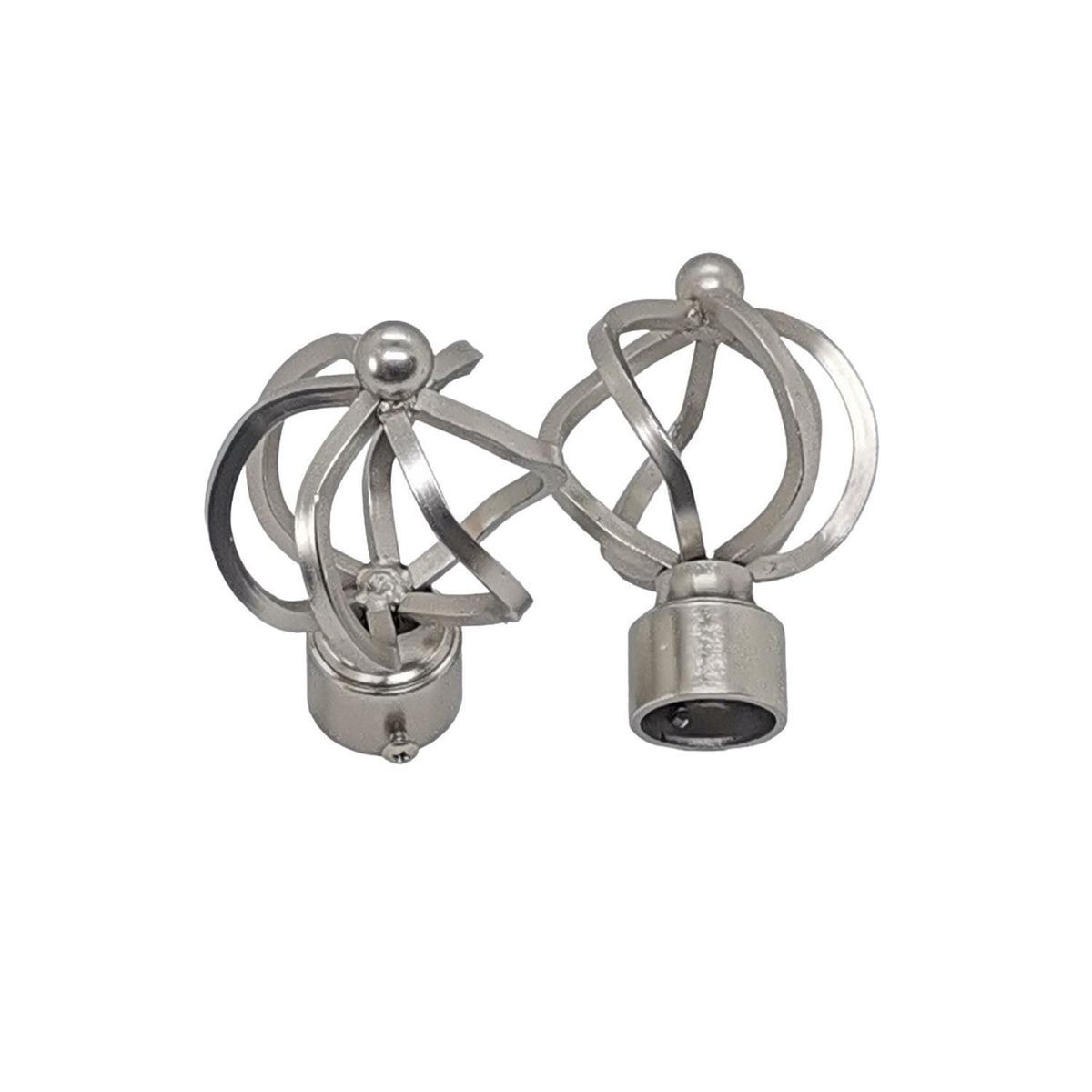 JUST HOME COLLECTION - Terminal Bola Alambre fierro plateado 28mm (2un)