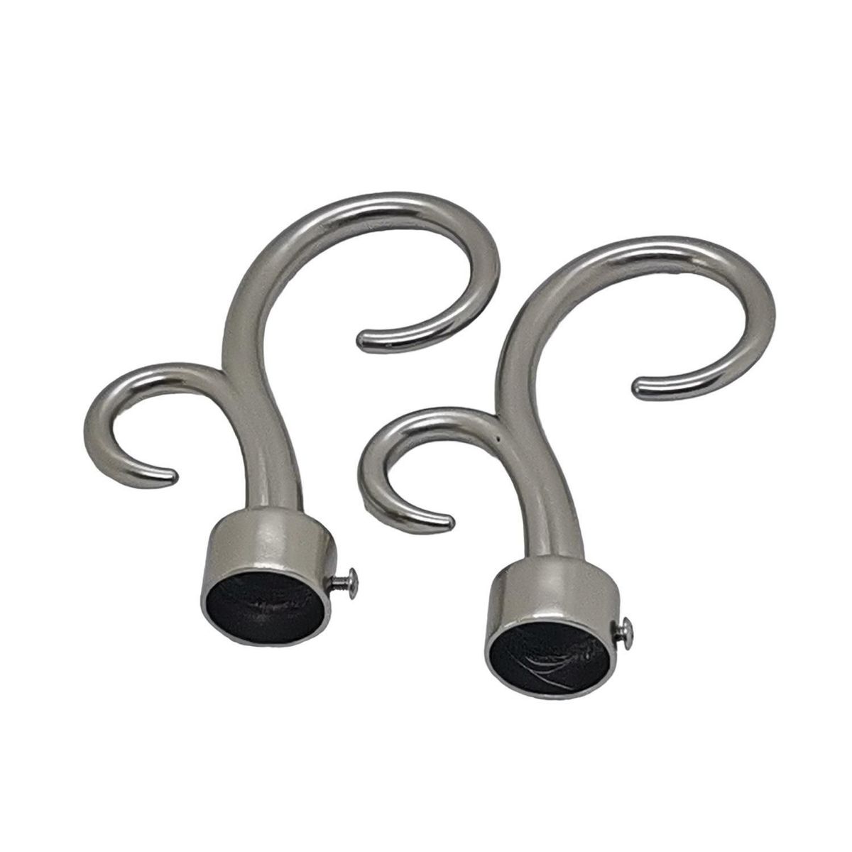 JUST HOME COLLECTION - Terminal Gancho fierro plateado 28mm (2un)