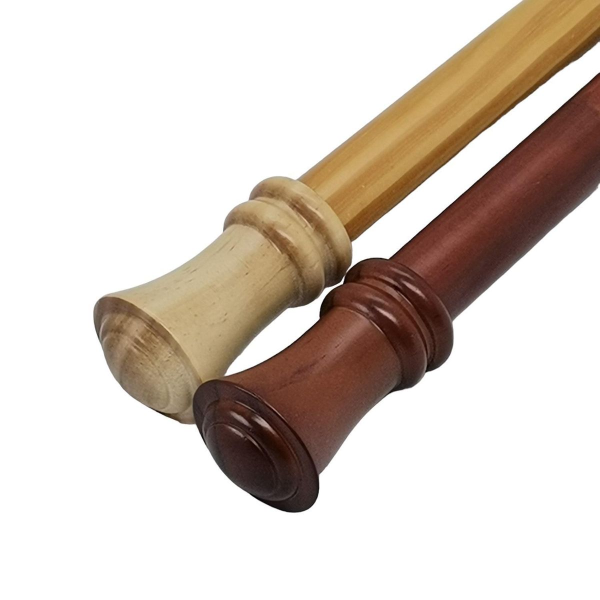 JUST HOME COLLECTION - Set cortinero madera chocolate/natural 28mm 2.00m