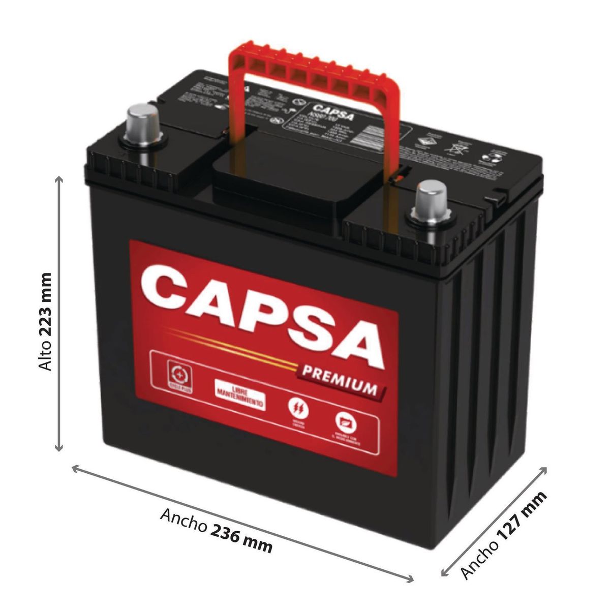 CAPSA - Batería Premium Ns60L 770/490 Amp/13 Placas (13Todi)