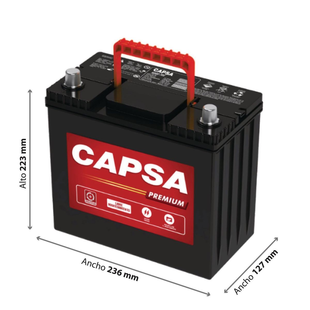 CAPSA - Batería Premium Ns60L 700/410 Amp/11 Placas (11Todi)