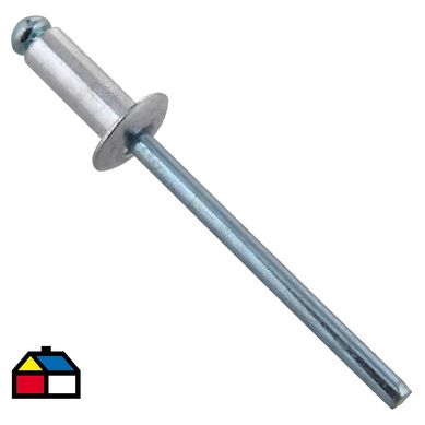 Remache Aluminio Tipo Pop 4x12 mm x 100 unid