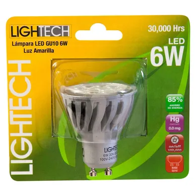 Foco Dicroico LED GU10 6W Luz Clida