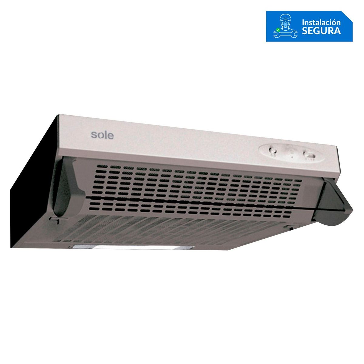 SOLE - Campana Extractora Sole 90 cm Lazio TURE10GO Plateado/Negro