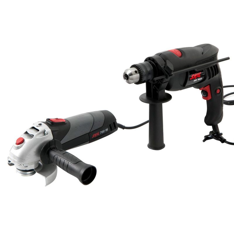 SKIL - Taladro Percutor Eléctrico Skil 1/2" 550W + Esmeril Angular Skil 4-1/2" 600W Eléctrico 