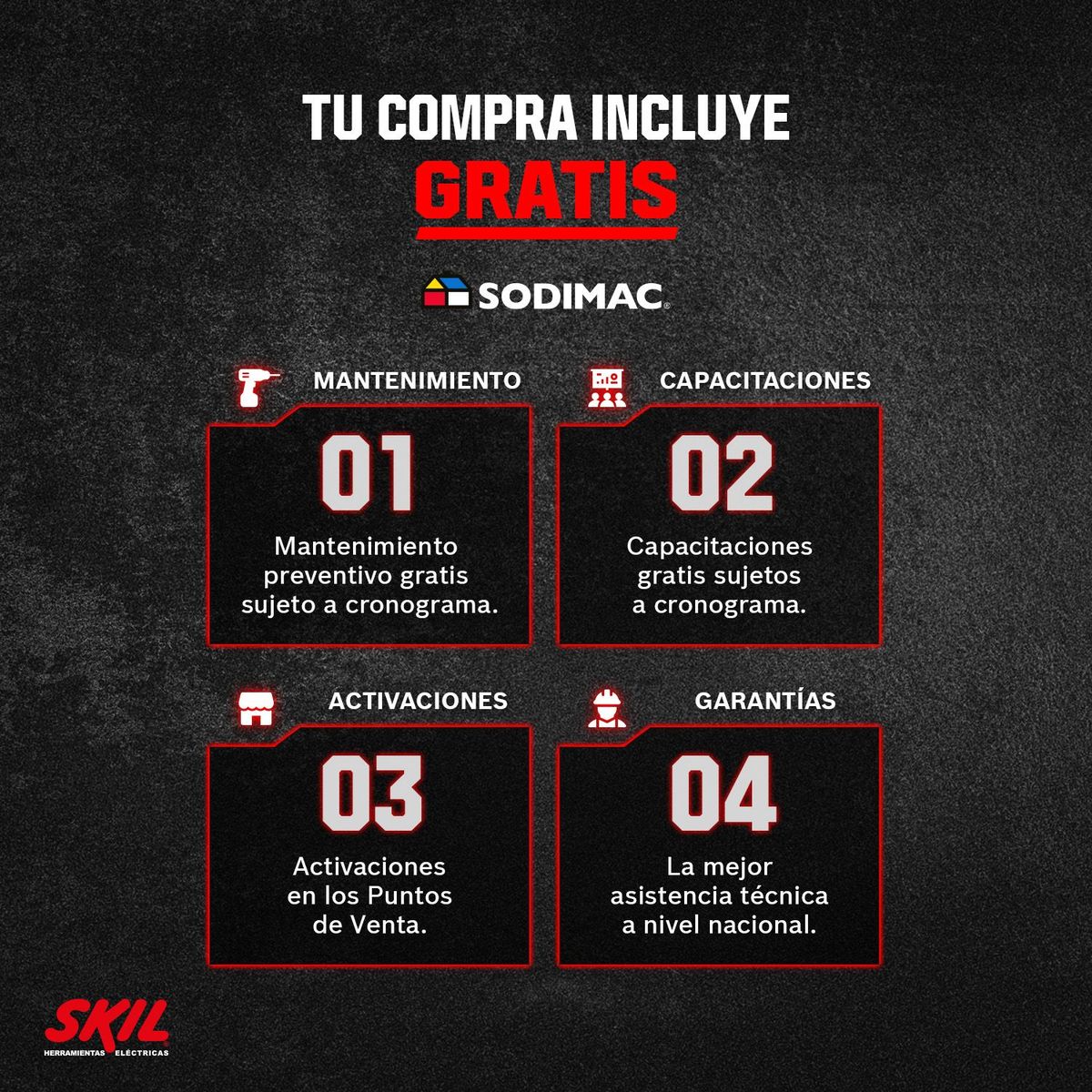 SKIL - Taladro Percutor Eléctrico Skil 1/2" 550W + Esmeril Angular Skil 4-1/2" 600W Eléctrico