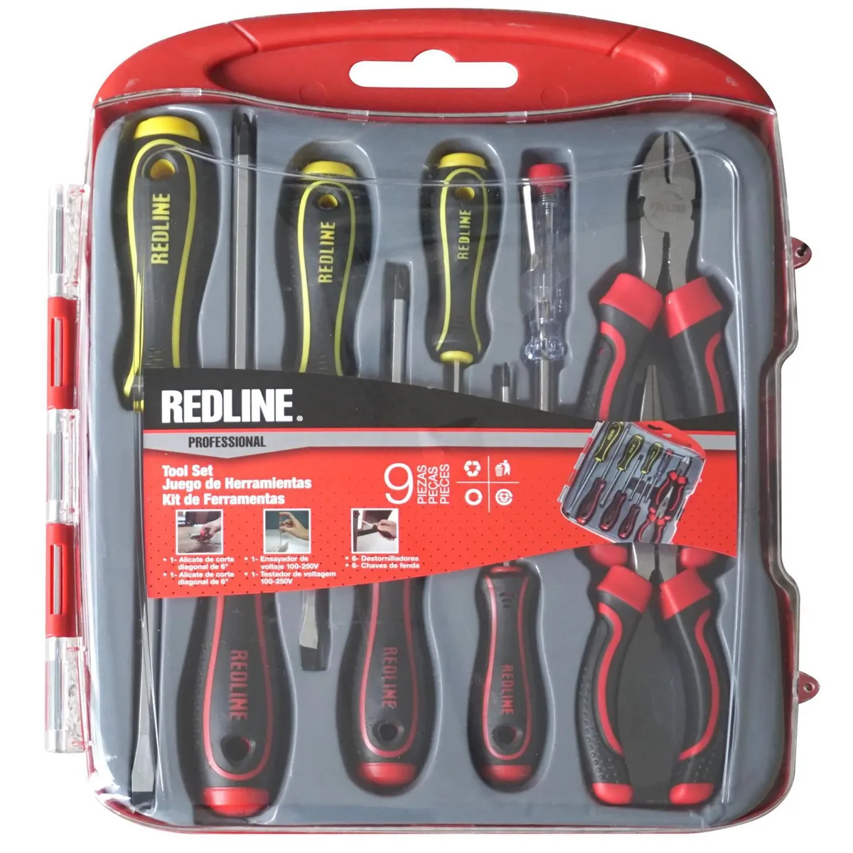 REDLINE - Set De Herramientas Redline 9 Piezas