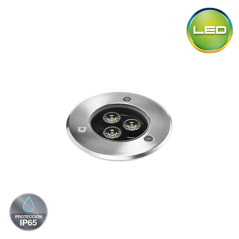 LIGHTECH - Spot Exterior Piso Led 3W 240Lm Ip65 Luz Cálida 1Cm