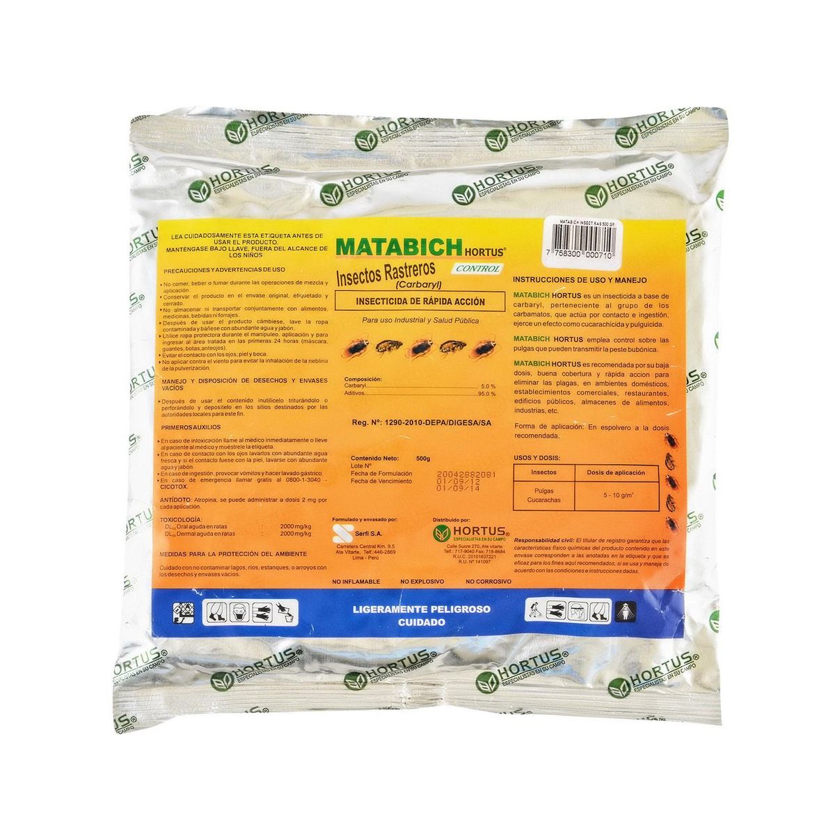 Matabich Insecto Rastrer x 1/2kg, marca HORTUS - Foto Principal